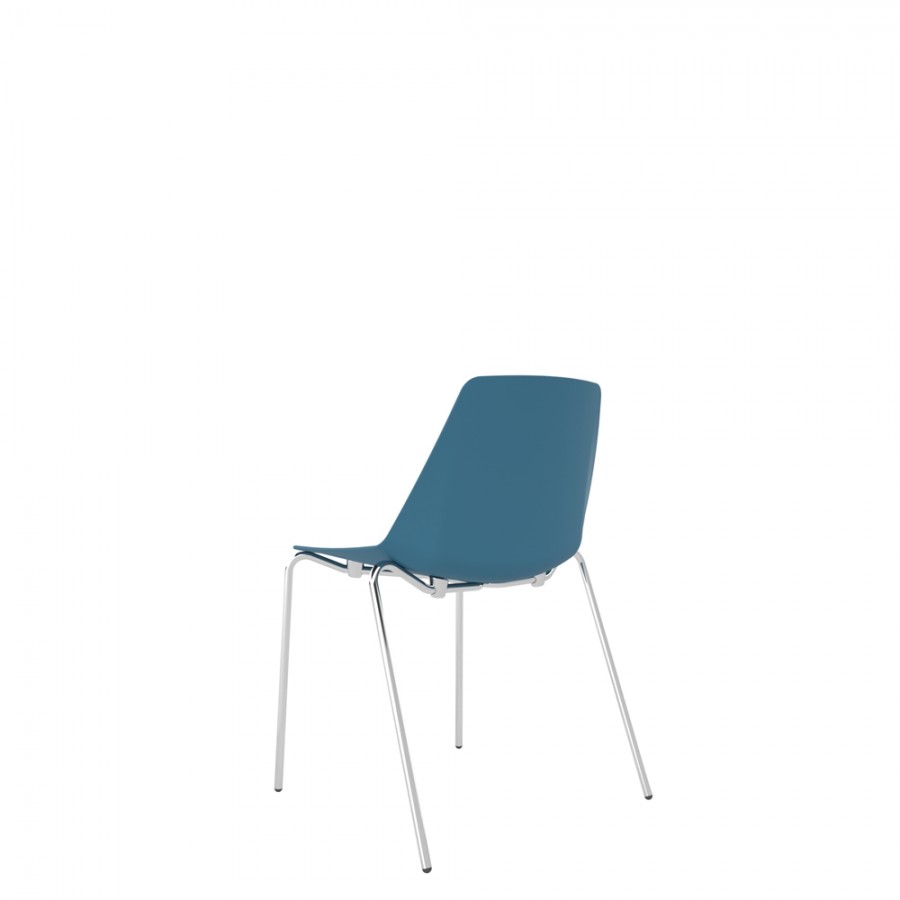 Polypropylene Shell Chair 4-Leg Chrome Steel Frame